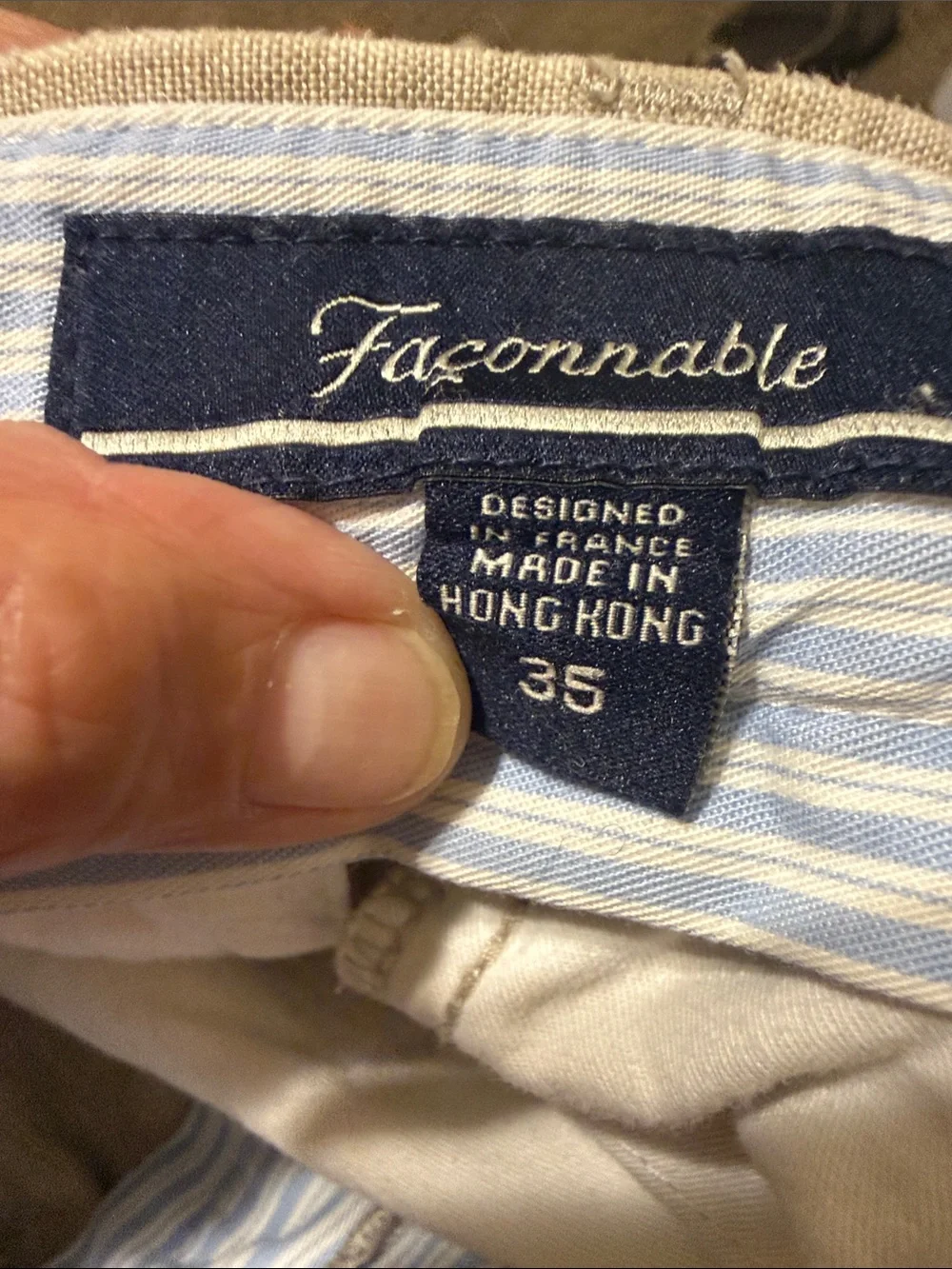 Faconnable Men's Chinos in Light Tan 35